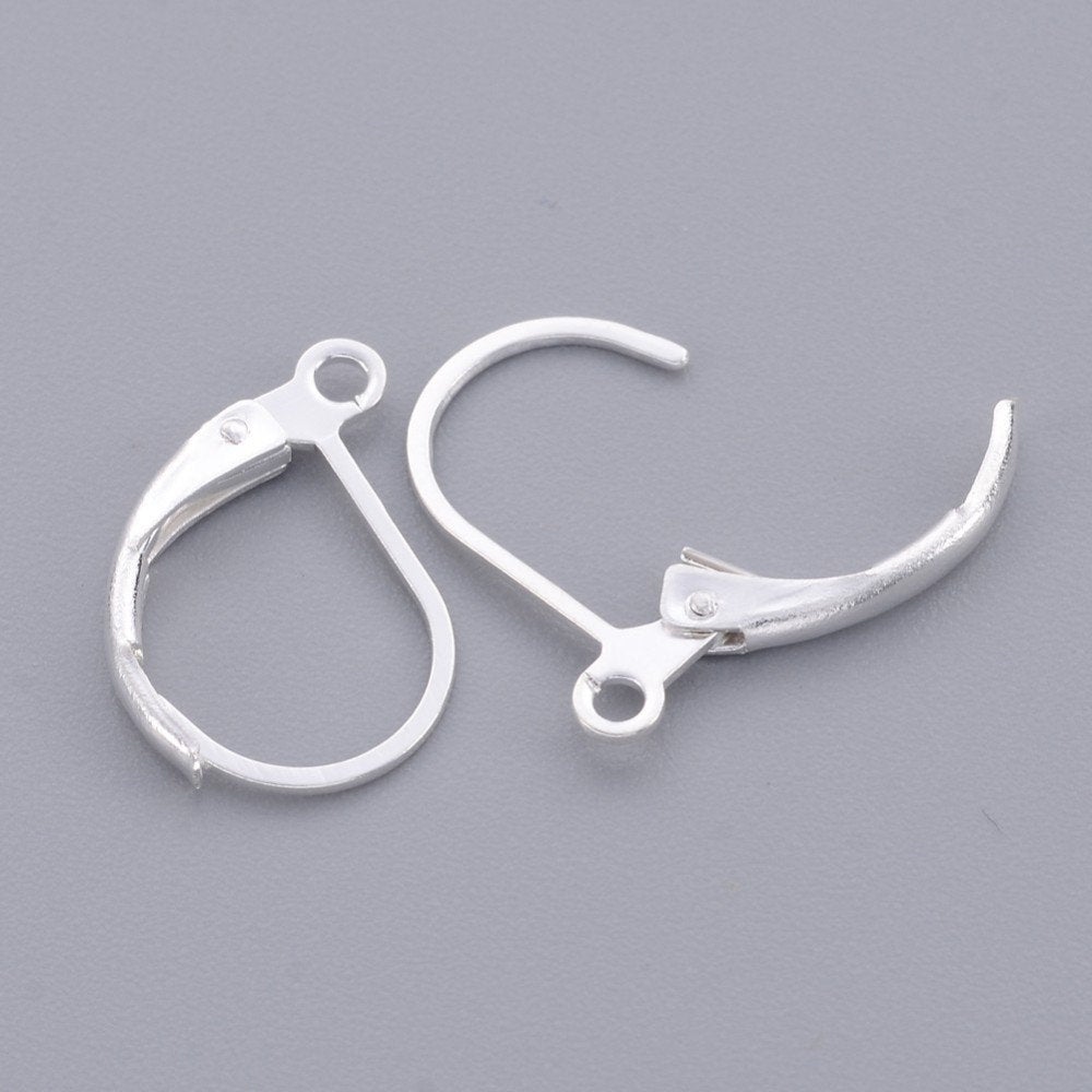 10 Lever back hoop earring hooks - Nickel free, lead free and cadmium free
