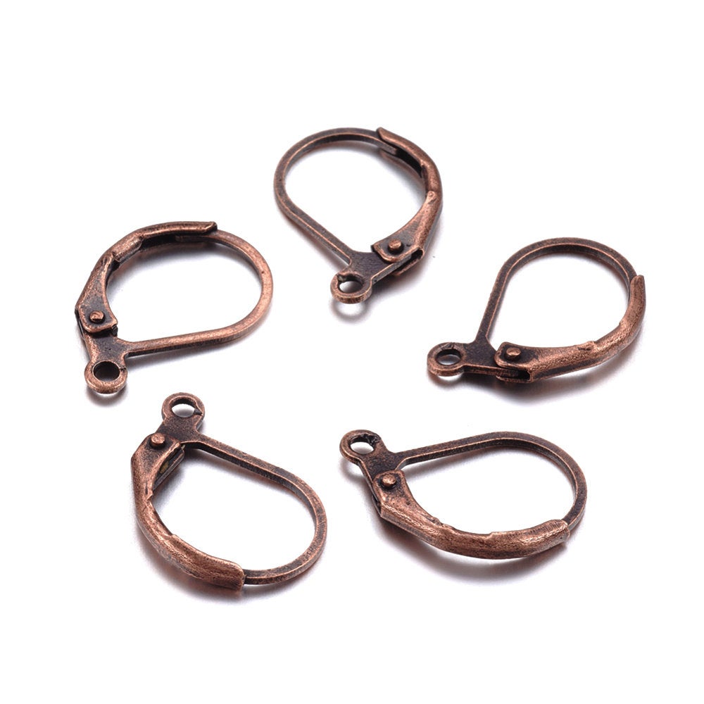 10 Lever back hoop earring hooks - Nickel free, lead free and cadmium free