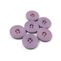 Bouton de bois pastel de 25mm - ensemble de 6 boutons en bois avec cercles
