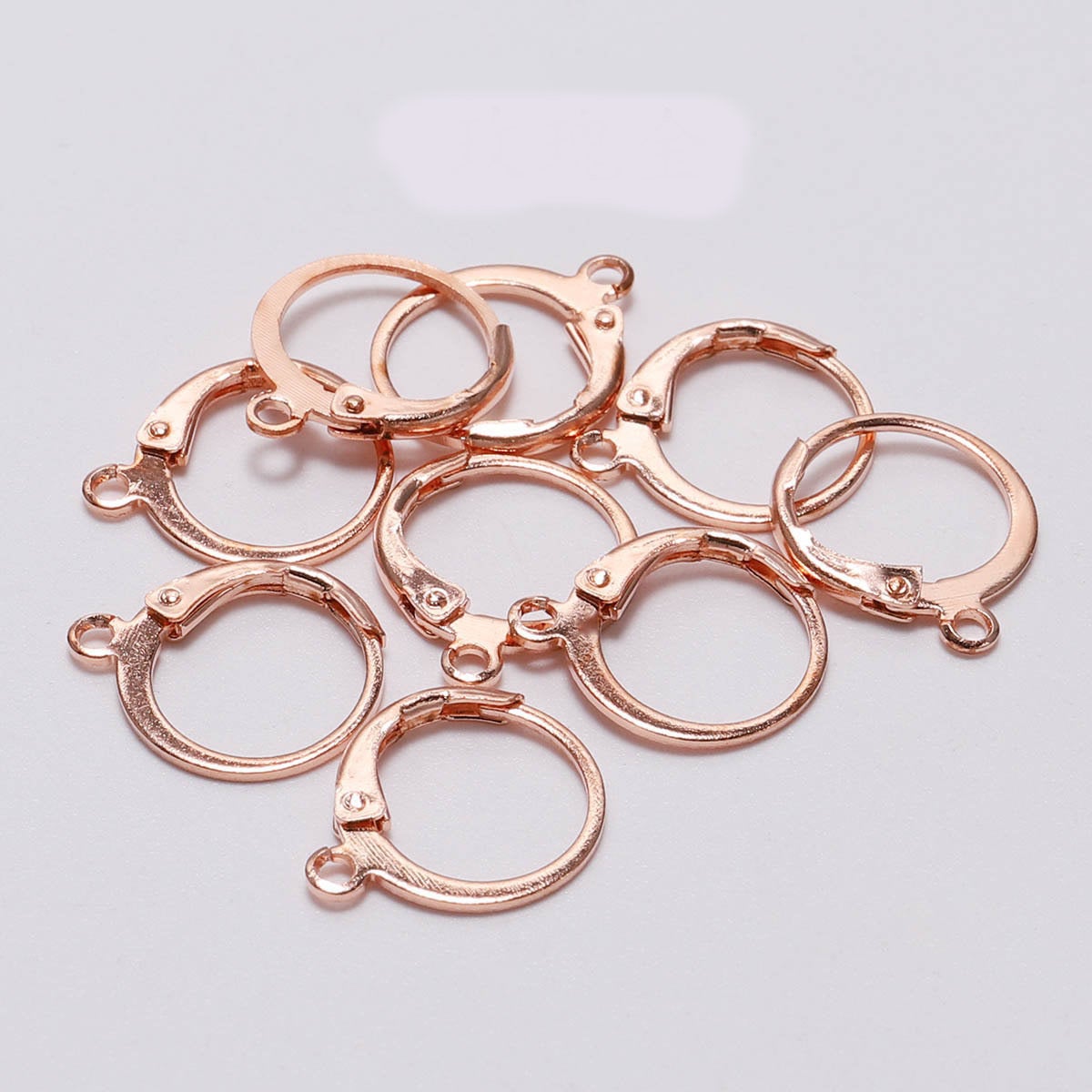 10 Round lever back earring hooks