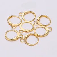 10 Round lever back earring hooks