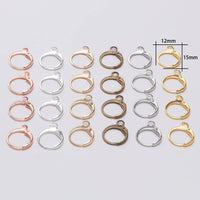 10 Round lever back earring hooks