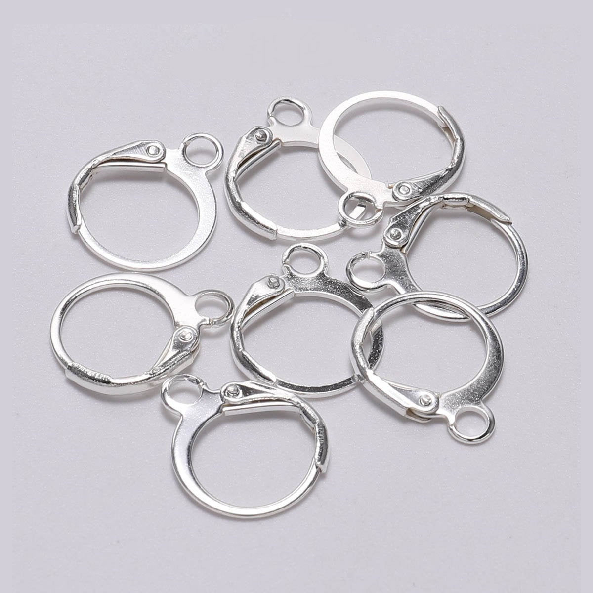 10 Round lever back earring hooks