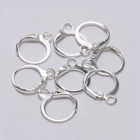 10 Round lever back earring hooks