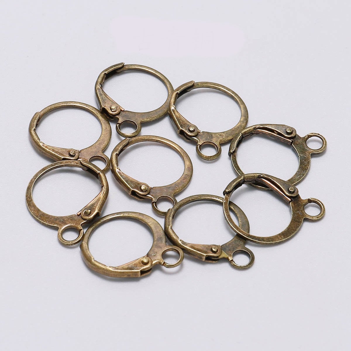10 Round lever back earring hooks