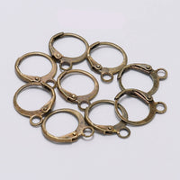 10 Round lever back earring hooks