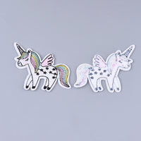 Rainbow unicorn iron on patches, embroidered patch, sew on patch