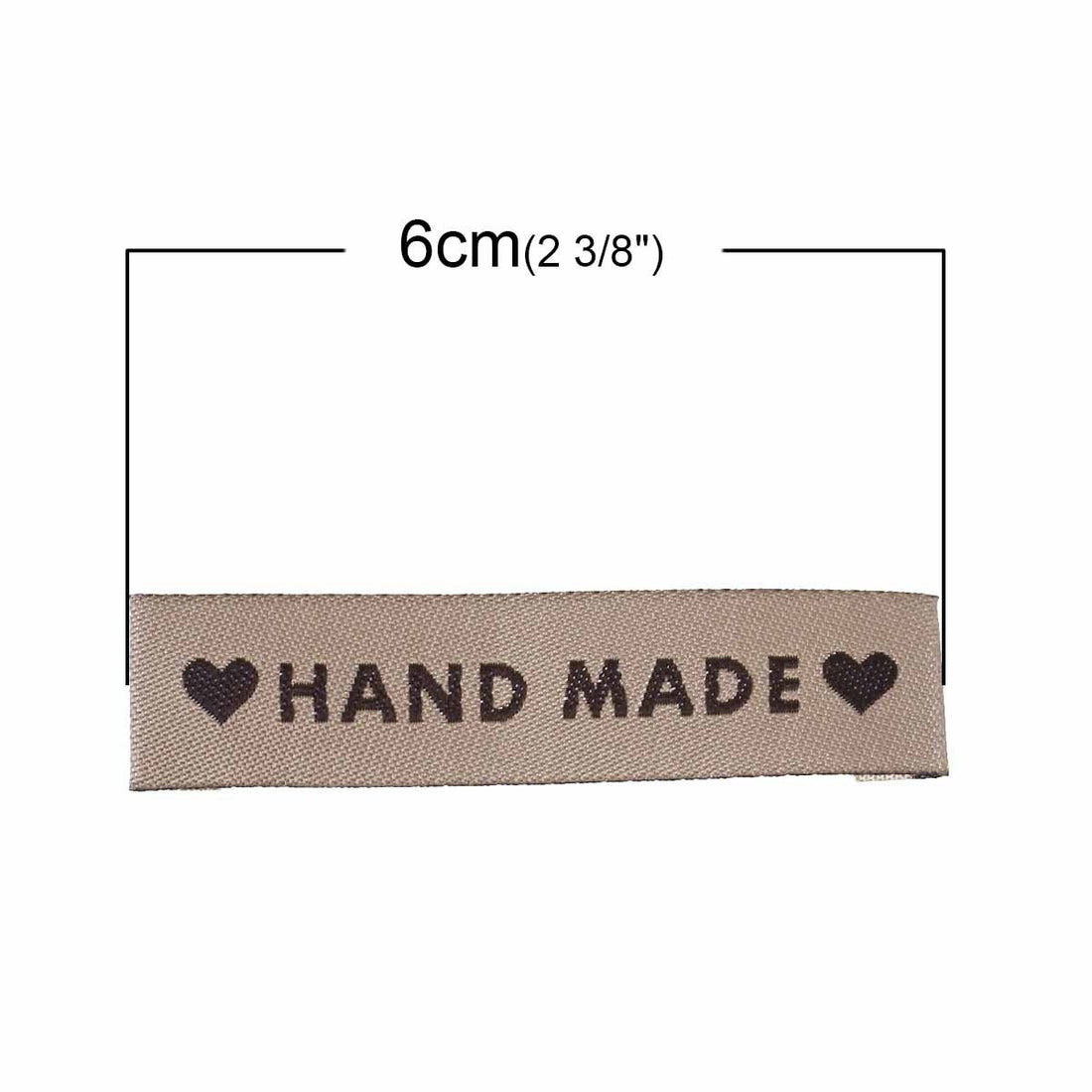 10 Brown woven printed sewing labels - different styles for choice
