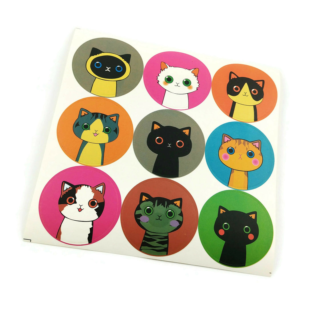 18 Round Stickers - Cats