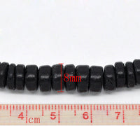 8mm natural coconut rondelle beads