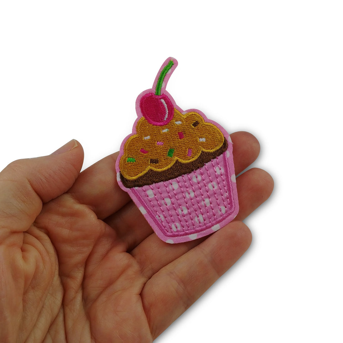 Cupcake iron on patches, embroidered patch, sew on patch