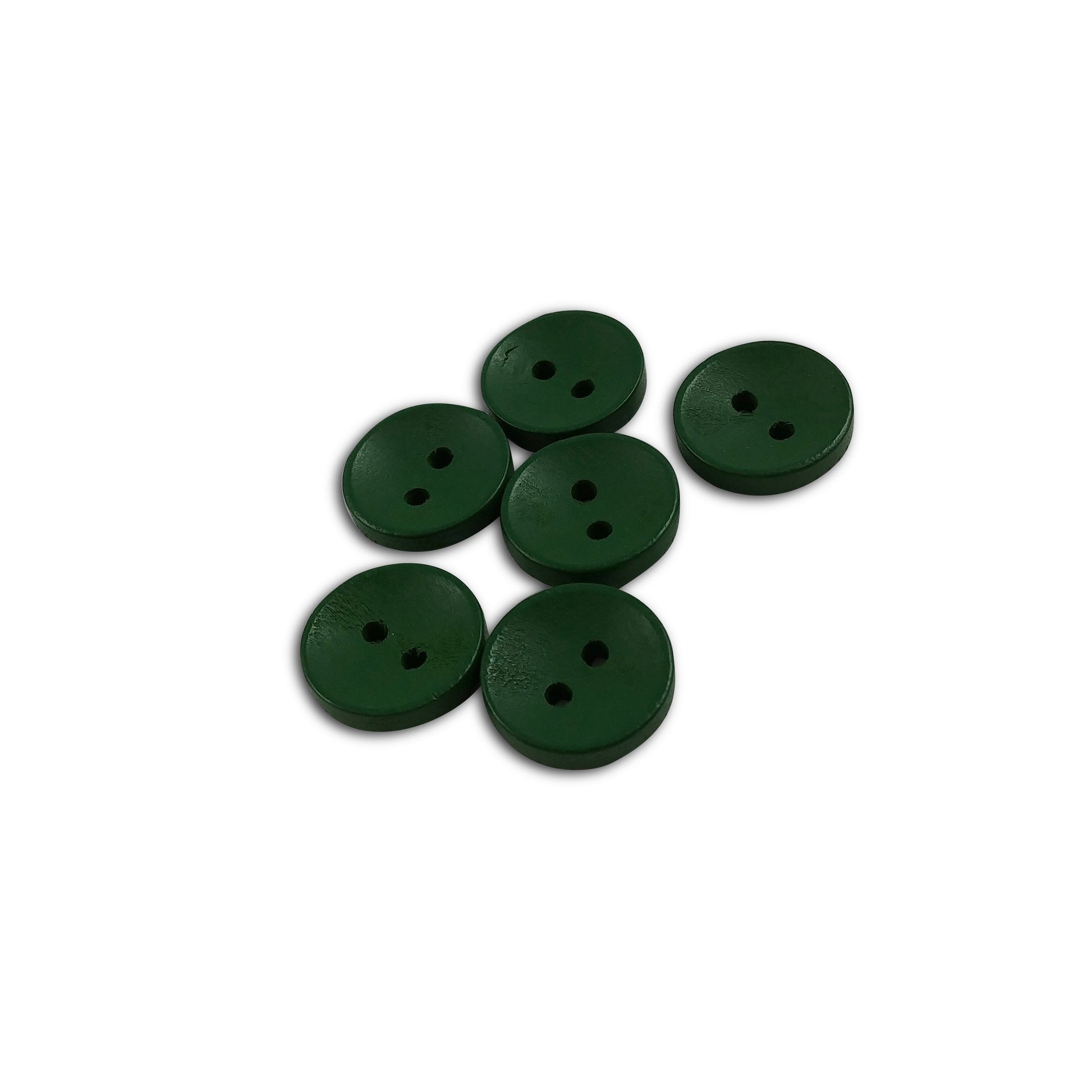 15mm wooden colorful buttons - Set of 6 wood button - Choose your color