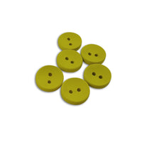 15mm wooden colorful buttons - Set of 6 wood button - Choose your color