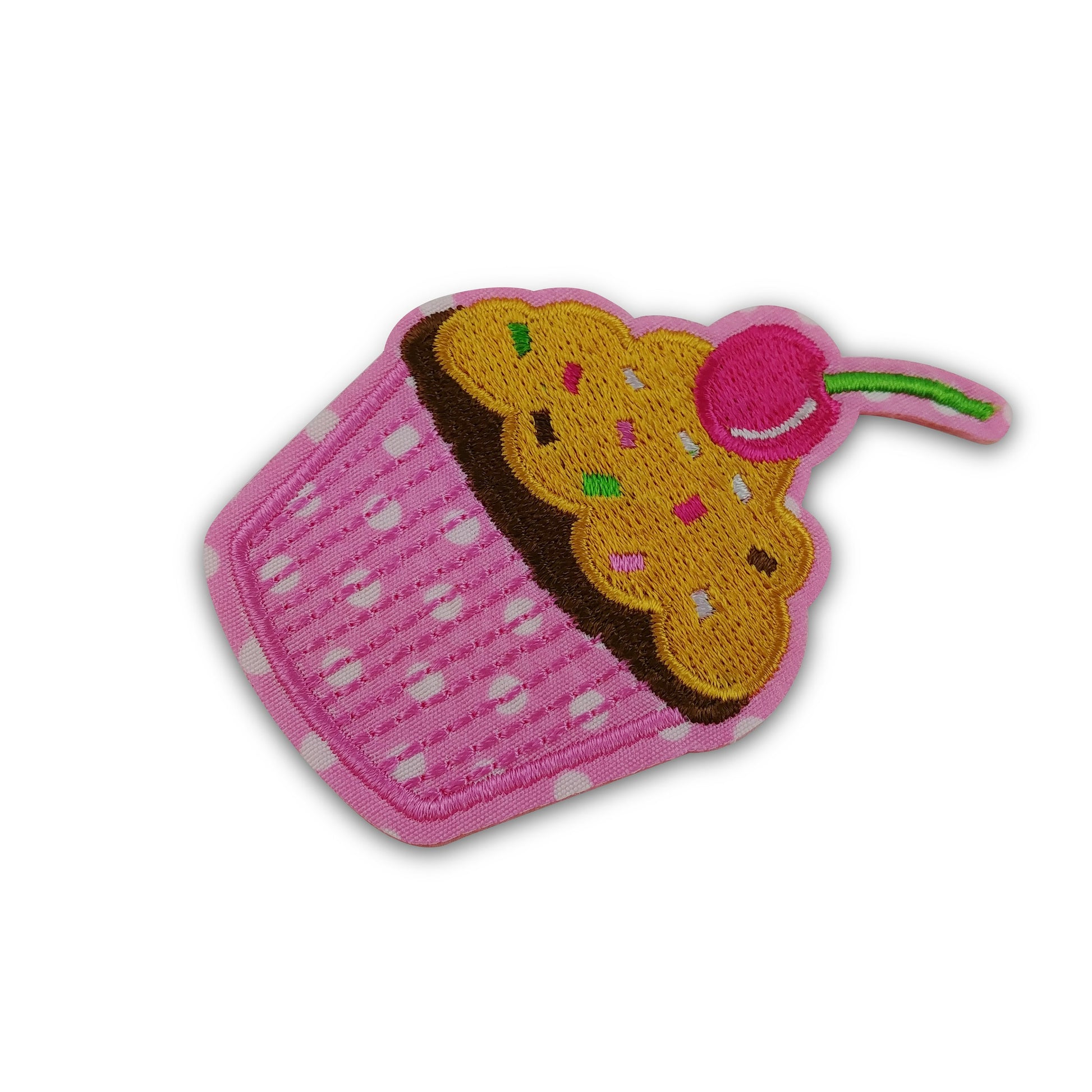 Cupcake iron on patches, embroidered patch, sew on patch