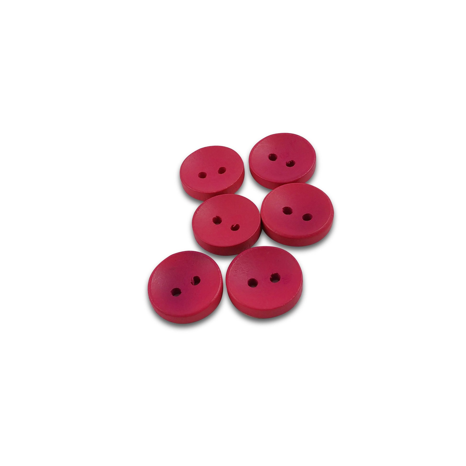 15mm wooden colorful buttons - Set of 6 wood button - Choose your color