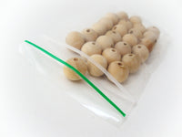 Natural Wood Beads round 14mm unfinished spacer beads 25pcs
