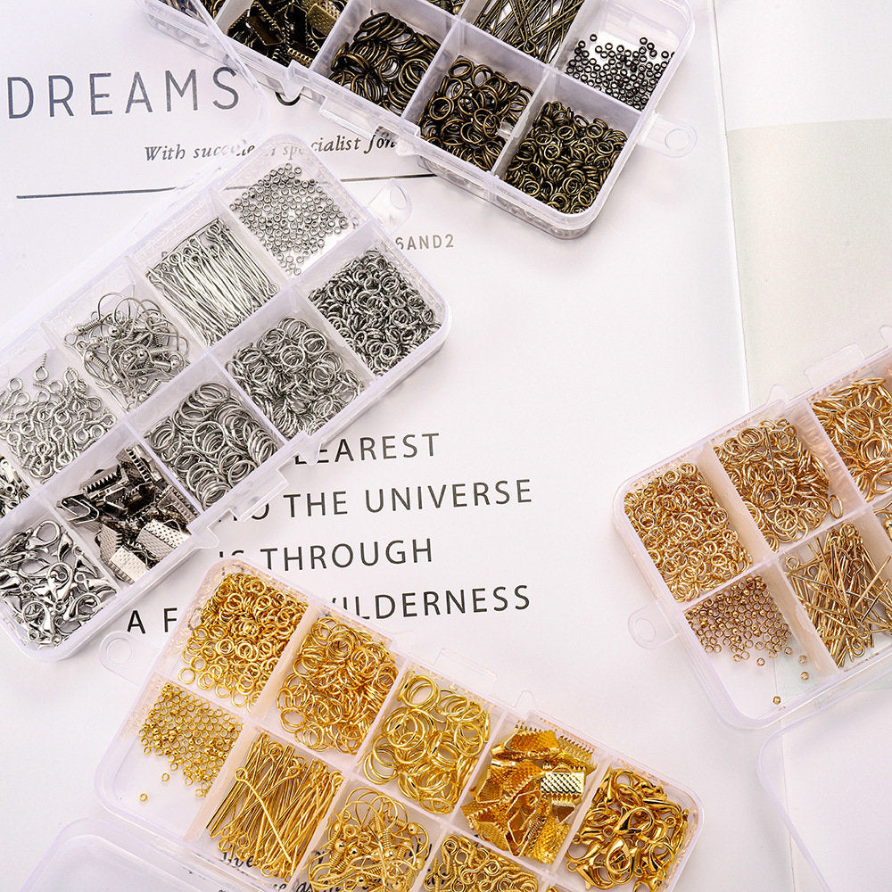 Jewelry making starter kit, 710pcs, Hypoallergenic nickel free findings