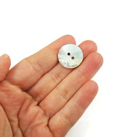 Natural agoya shell buttons, 4 sizes available, Raw pearl sewing buttons