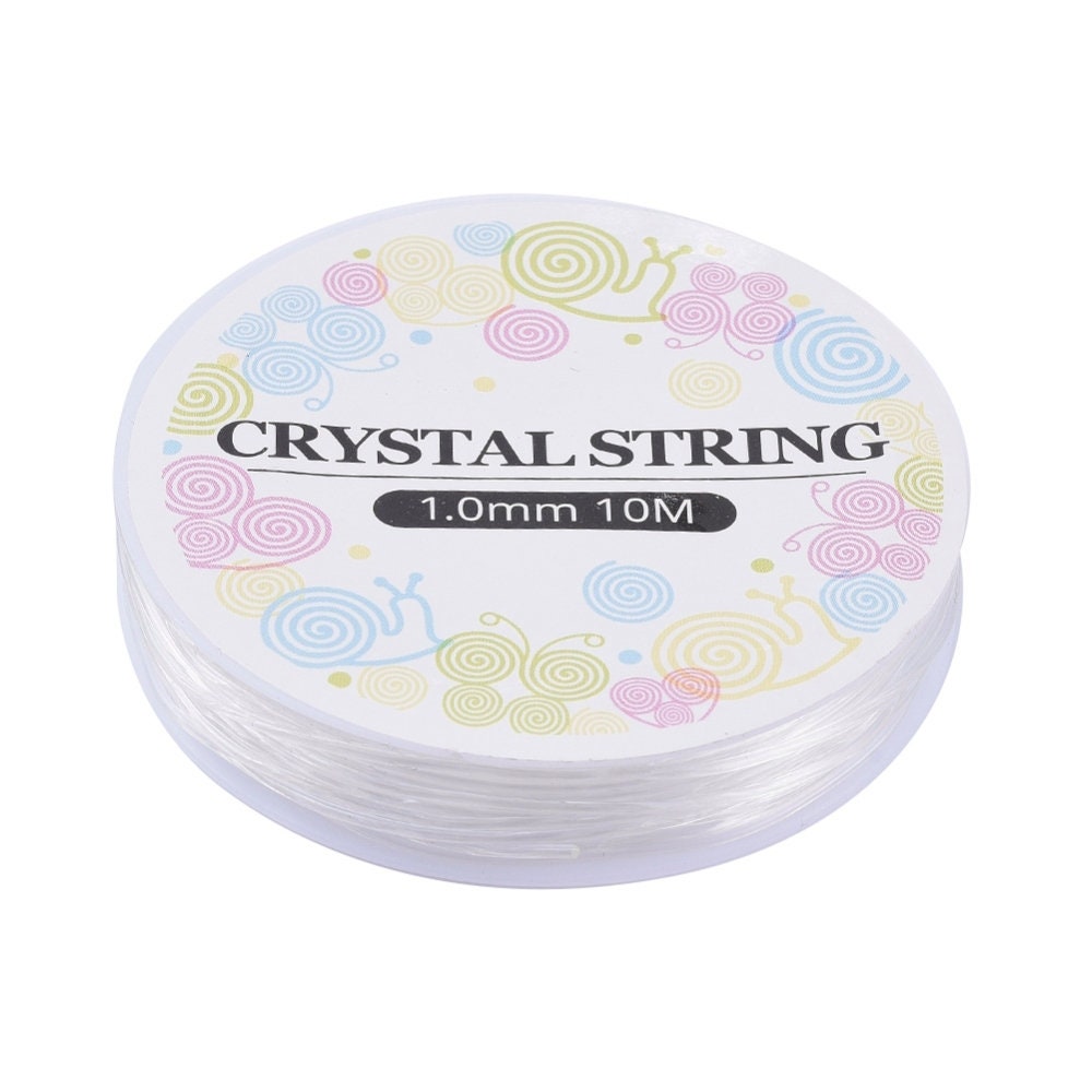 Elastic stretch cord, Stretchy string for bracelets, 0.5mm 0.6mm 0.8mm 1mm, Clear and black beading thread