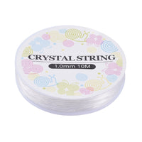 Elastic stretch cord, Stretchy string for bracelets, 0.5mm 0.6mm 0.8mm 1mm, Clear and black beading thread