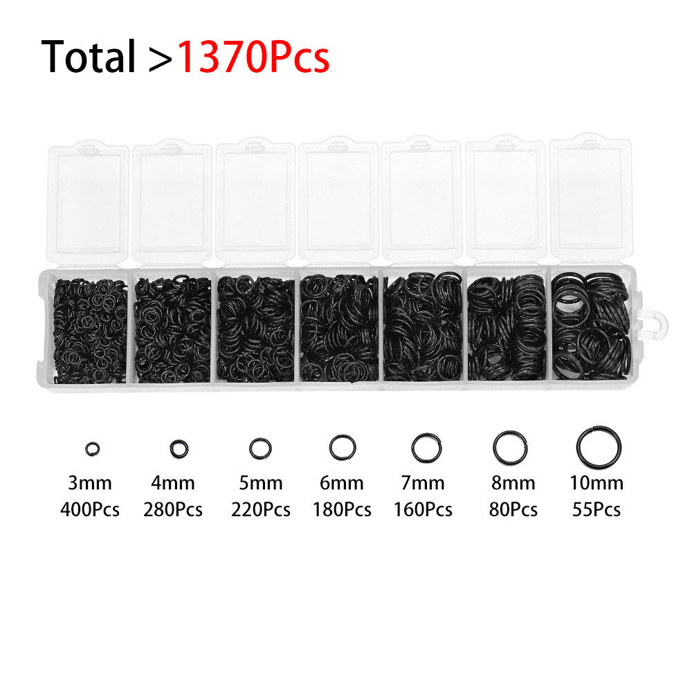 Jump ring starter kit, 1370pcs assorted sizes, Hypoallergenic nickel free jewelry findings
