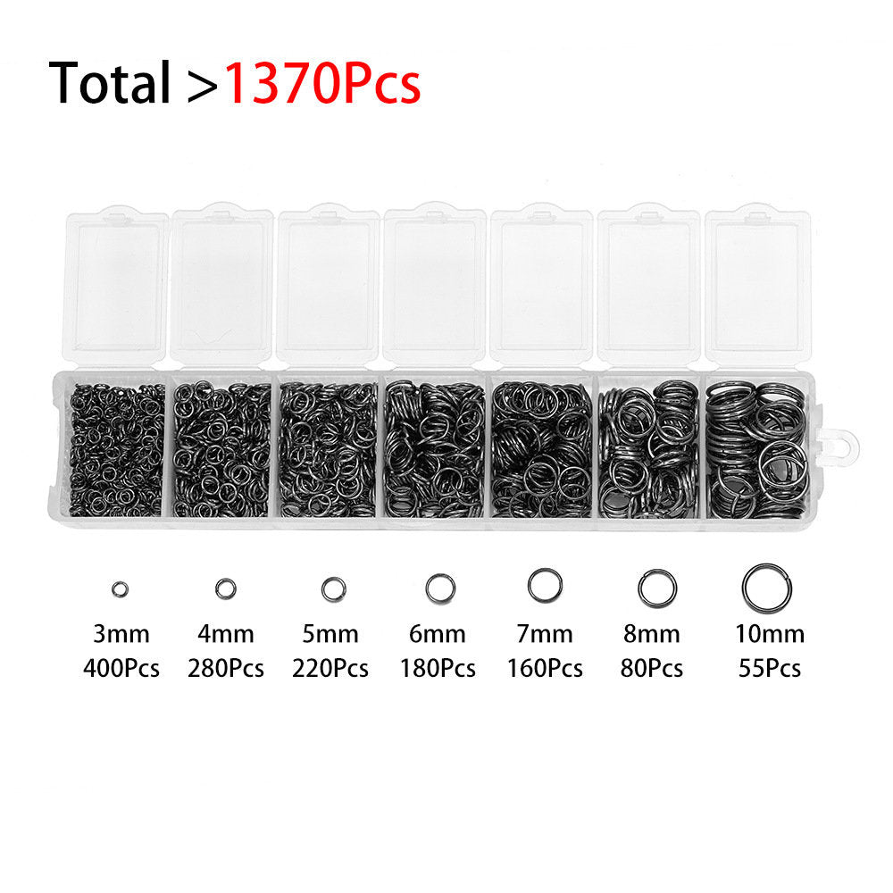 Jump ring starter kit, 1370pcs assorted sizes, Hypoallergenic nickel free jewelry findings