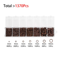 Jump ring starter kit, 1370pcs assorted sizes, Hypoallergenic nickel free jewelry findings