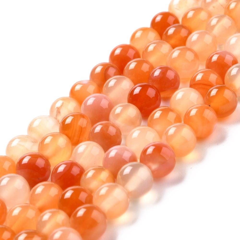 4mm, 6mm, 8mm carnelian beads, Red agate gemstone beads, Round natural stone beads for jewelry making