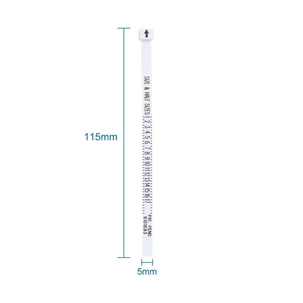 Reusable US Ring Sizer, Adjustable multisizer tool, Half and Half Sizes, Flexible Plastic Ring Sizer