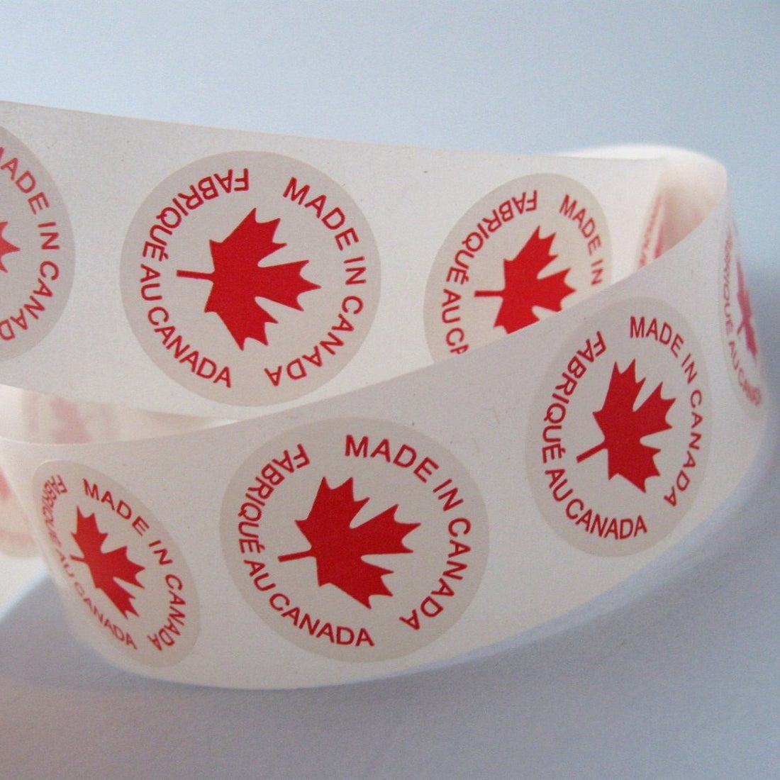 50 Étiquettes Fabriqué au Canada - étiquette autocollante ronde 25mm