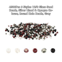2mm glass seed beads kit, 4500 assorted beads 12/0, Jewelry making set