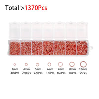 Jump ring starter kit, 1370pcs assorted sizes, Hypoallergenic nickel free jewelry findings