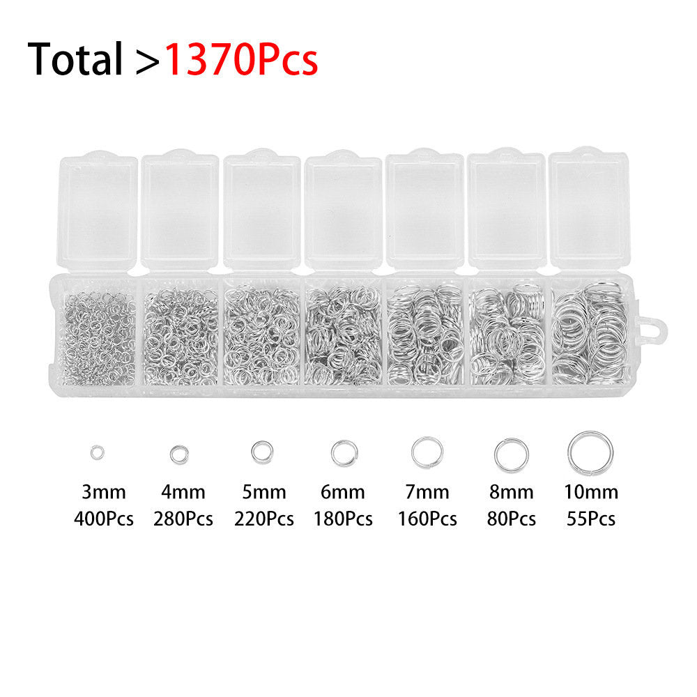 Jump ring starter kit, 1370pcs assorted sizes, Hypoallergenic nickel free jewelry findings