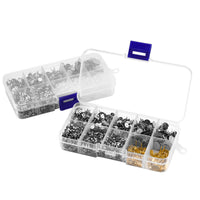 Earring making starter kit, Posts and backs 1800pcs, Stainless steel jewelry findings