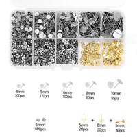 Earring making starter kit, Posts and backs 1800pcs, Stainless steel jewelry findings