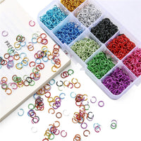 6mm aluminum jump ring kit, 2250pcs assorted colors, Hypoallergenic nickel free jewelry findings