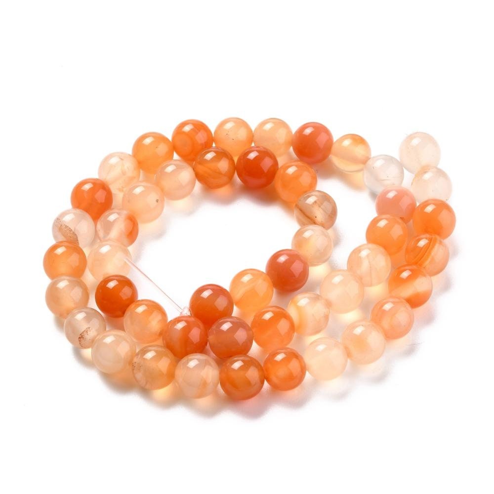 4mm, 6mm, 8mm carnelian beads, Red agate gemstone beads, Round natural stone beads for jewelry making