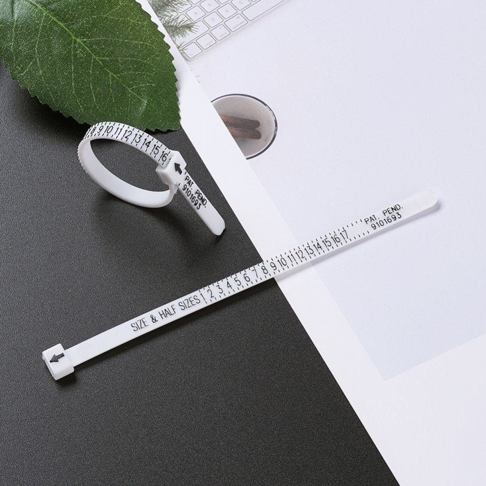Reusable US Ring Sizer, Adjustable multisizer tool, Half and Half Sizes, Flexible Plastic Ring Sizer
