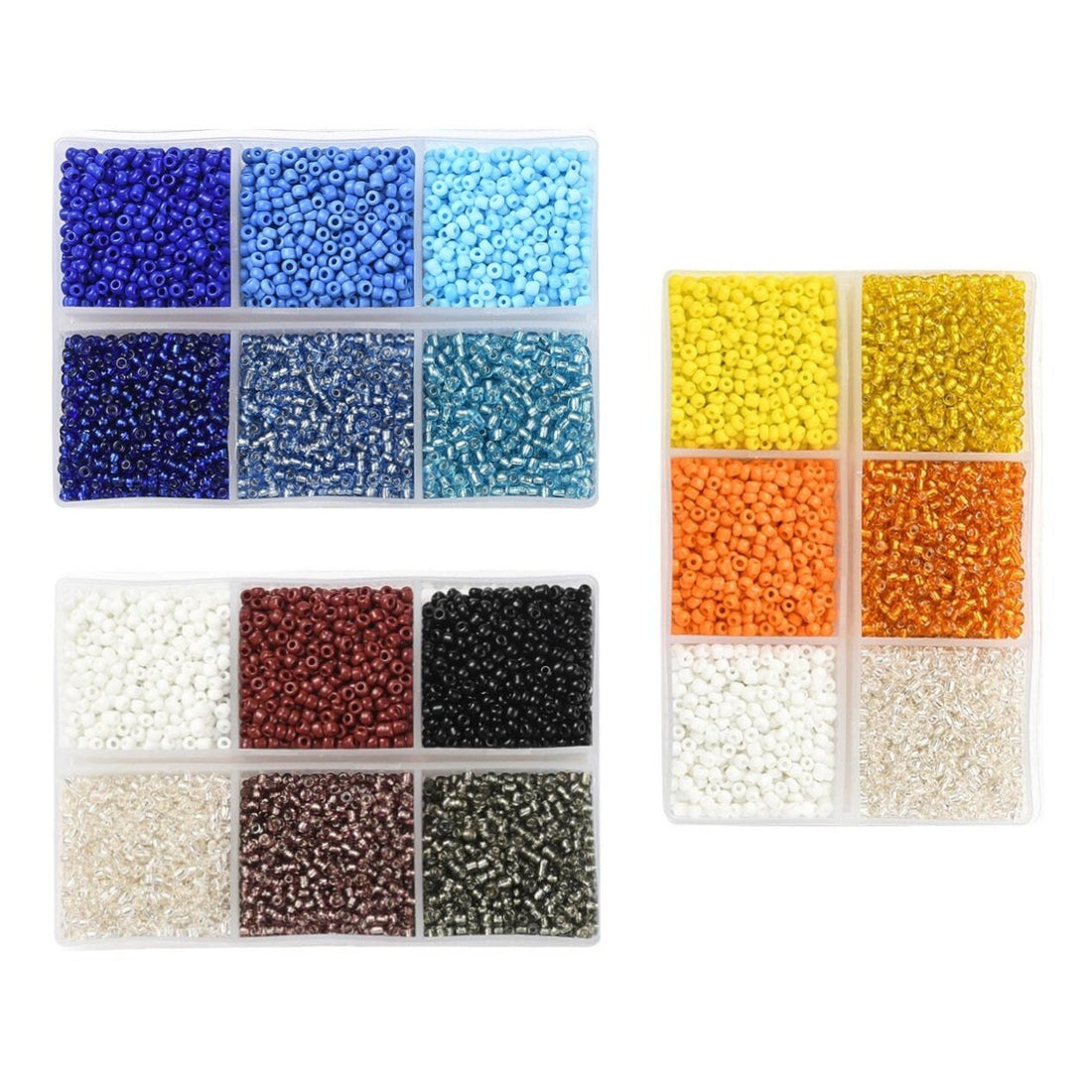 2mm glass seed beads kit, 4500 assorted beads 12/0, Jewelry making set