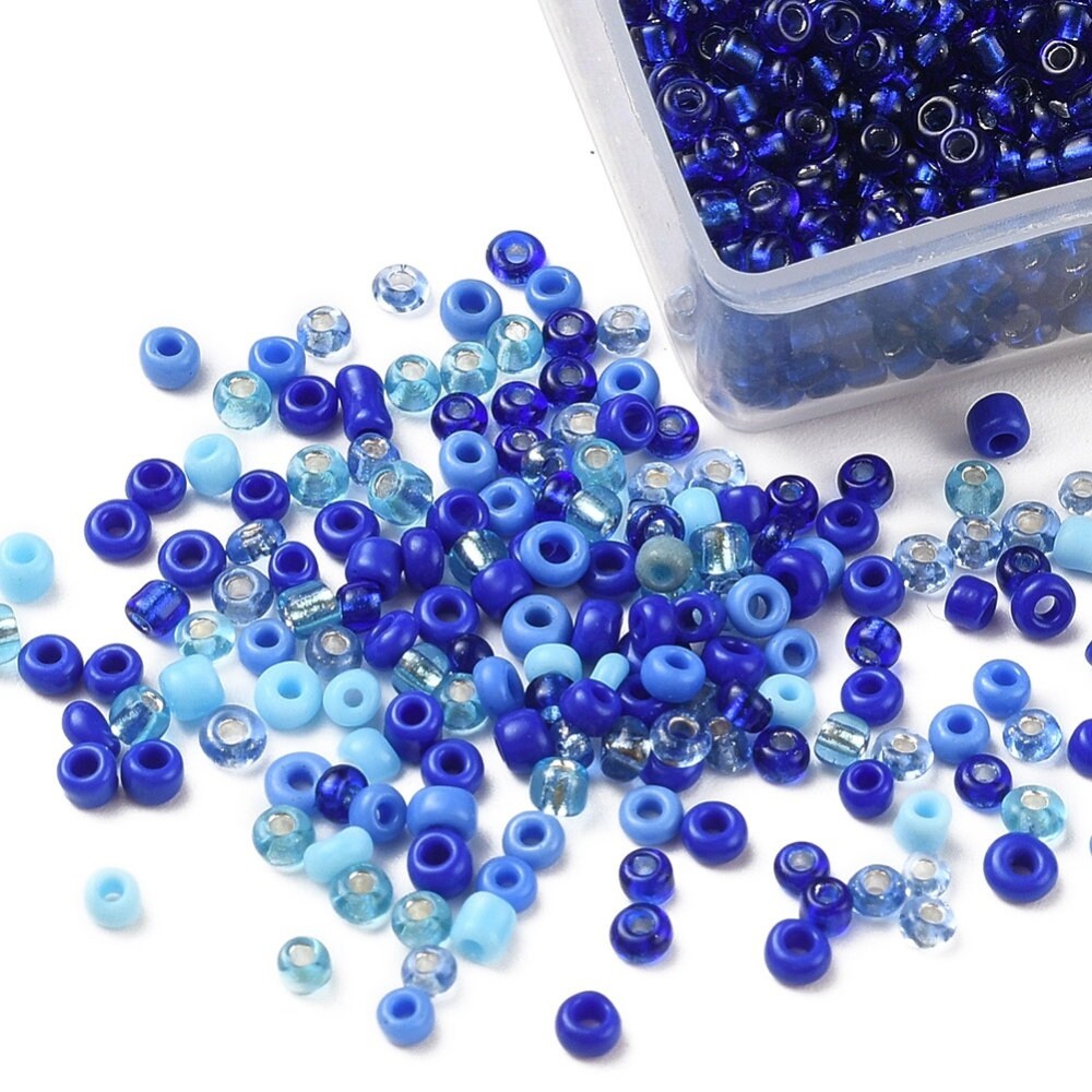 2mm glass seed beads kit, 4500 assorted beads 12/0, Jewelry making set