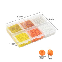 2mm glass seed beads kit, 4500 assorted beads 12/0, Jewelry making set