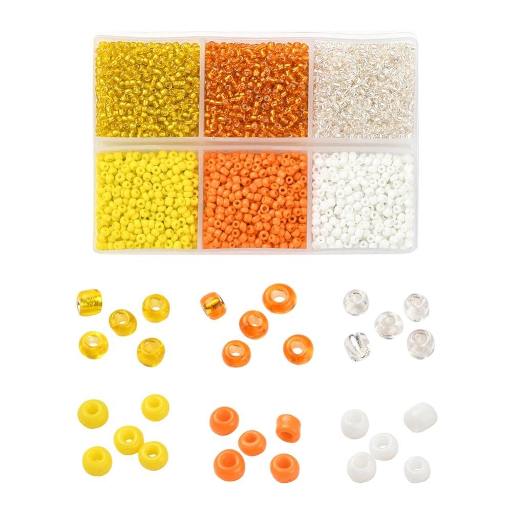 2mm glass seed beads kit, 4500 assorted beads 12/0, Jewelry making set