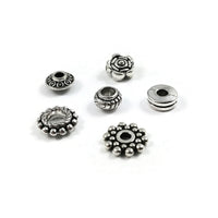 Silver metal spacer beads kit, 300pcs assorted tibetan styles, Hypoallergenic nickel free findings jewelry making