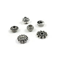 Silver metal spacer beads kit, 300pcs assorted tibetan styles, Hypoallergenic nickel free findings jewelry making