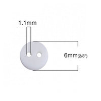 6mm black plastic buttons, Small resin sewing buttons, 25 tiny craft buttons