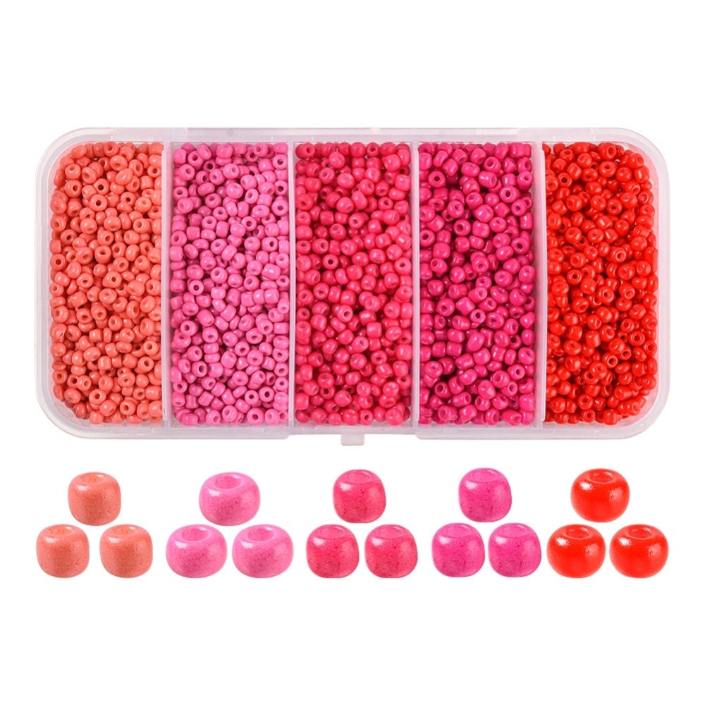 1900 assorted seed beads, 3mm glass mixed beads kit, Jewelry making set
