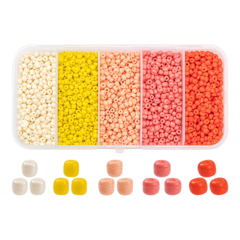 1900 assorted seed beads, 3mm glass mixed beads kit, Jewelry making set