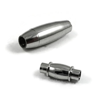Stainless steel magnetic clasps, Fits 3mm, Jewelry making cord ends, Bracelet and necklace findings