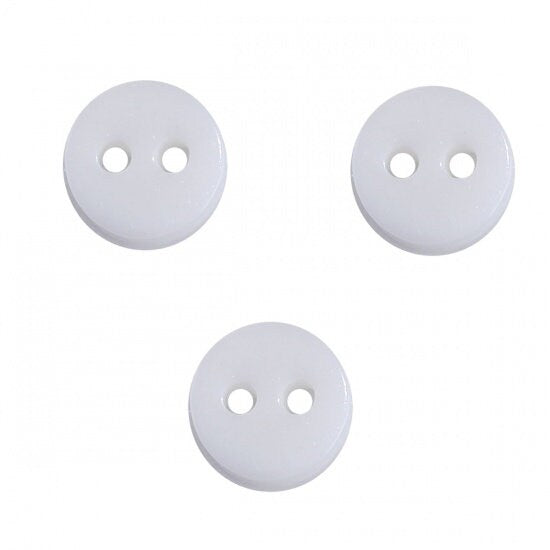 6mm black plastic buttons, Small resin sewing buttons, 25 tiny craft buttons