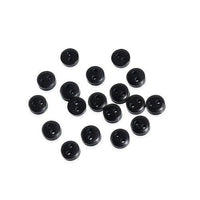 6mm black plastic buttons, Small resin sewing buttons, 25 tiny craft buttons
